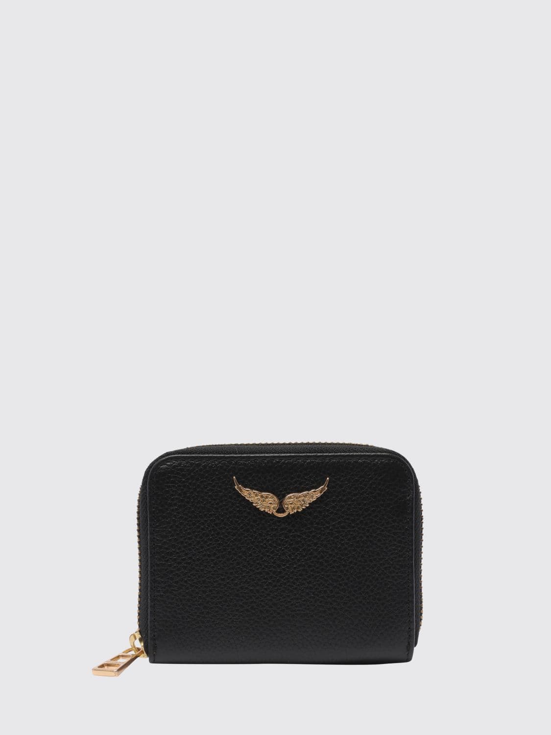 Zadig & Voltaire Continental Grained Cowhide Wallet with Zip Closure