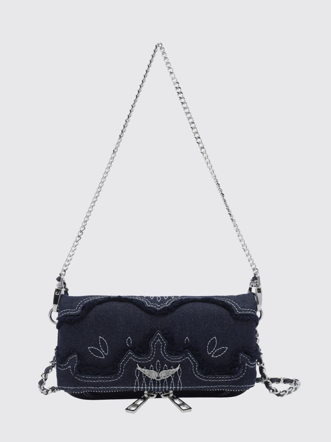 Zadig & Voltaire Rock Nano Embroidered Denim Mini Bag