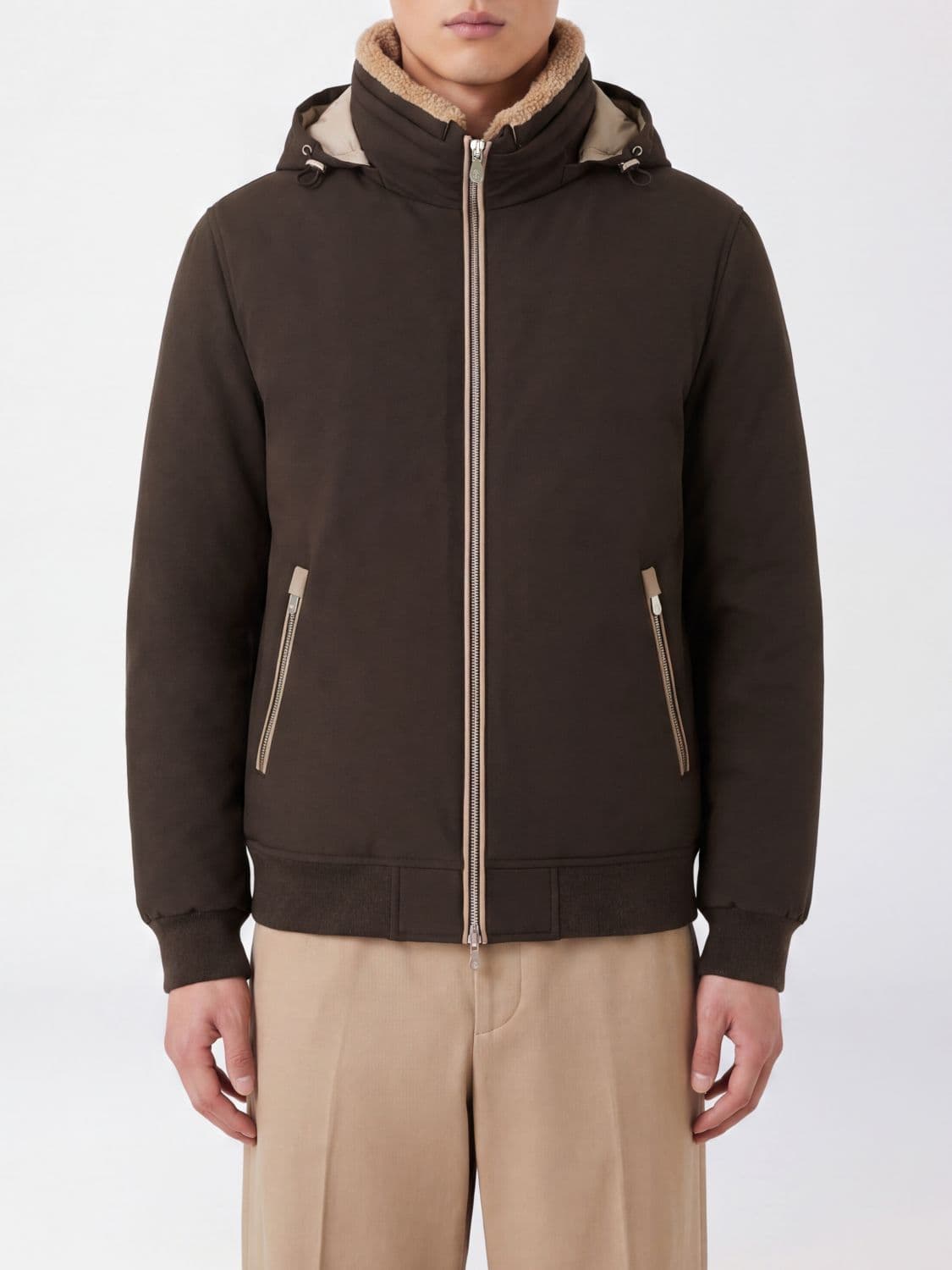 Brunello Cucinelli Stretch Nylon Down Jacket with Detachable Hood