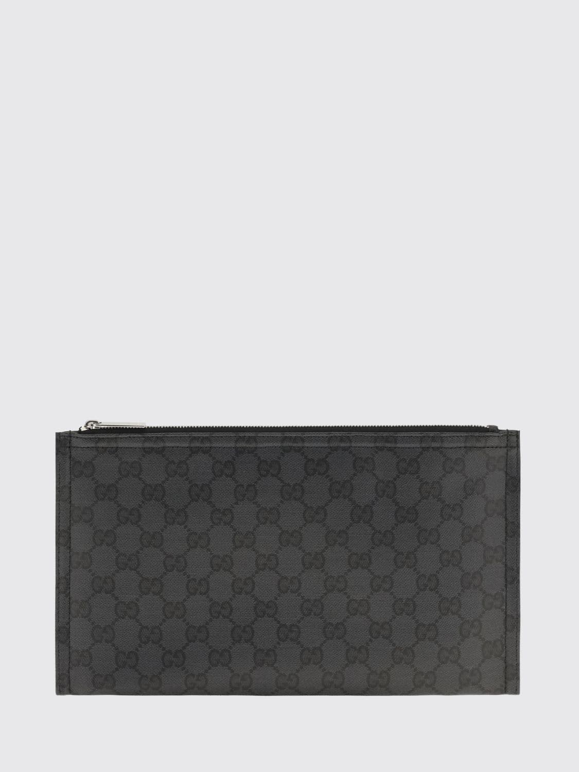 Gucci Black GG Supreme Fabric Envelope Document Holder · OS