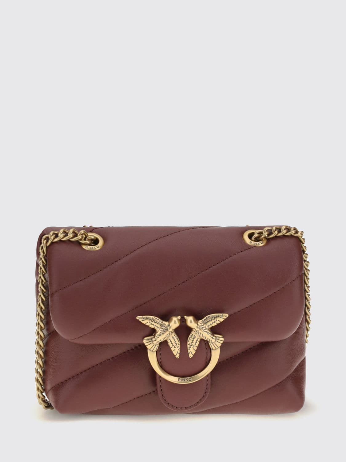 Pinko Baby Love Bag Puff Mini Quilted Nappa Bag with Love Birds Logo · OS