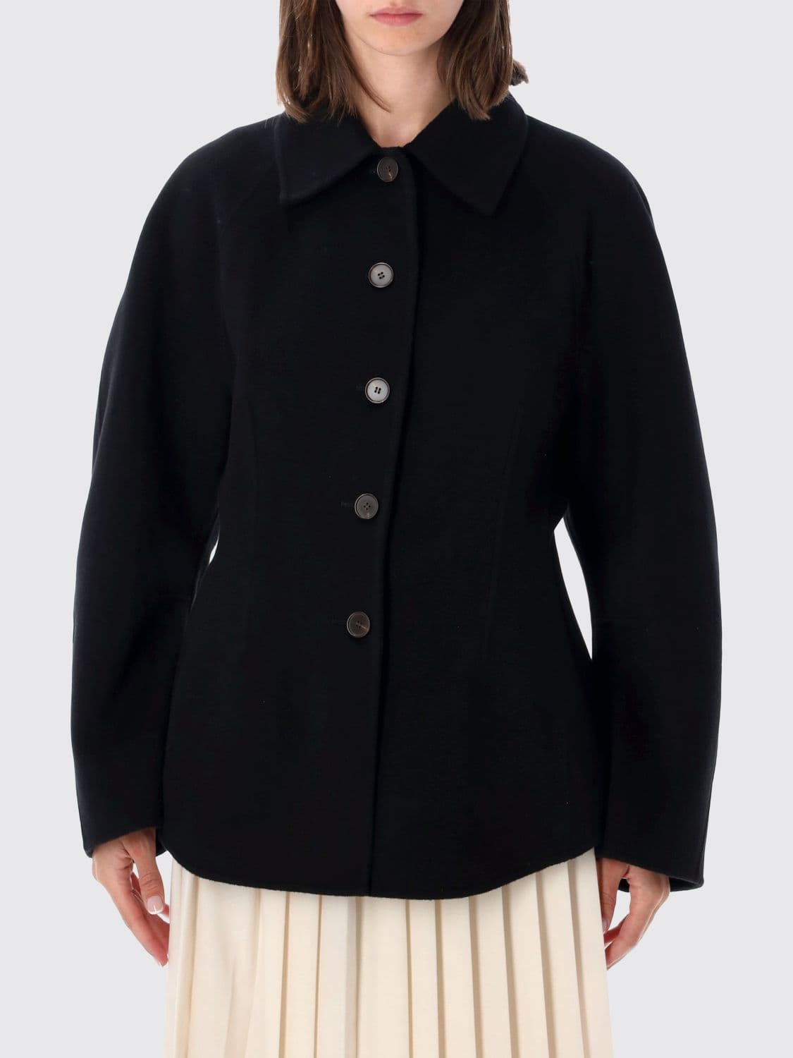 Rohe Slim Fit Short Wool-Blend Shirt Coat