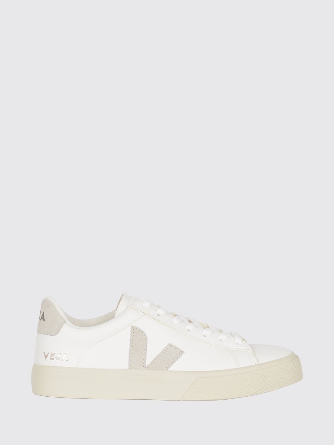Veja Campo Low Top Sneakers in O. T. Leather with Contrast Logo