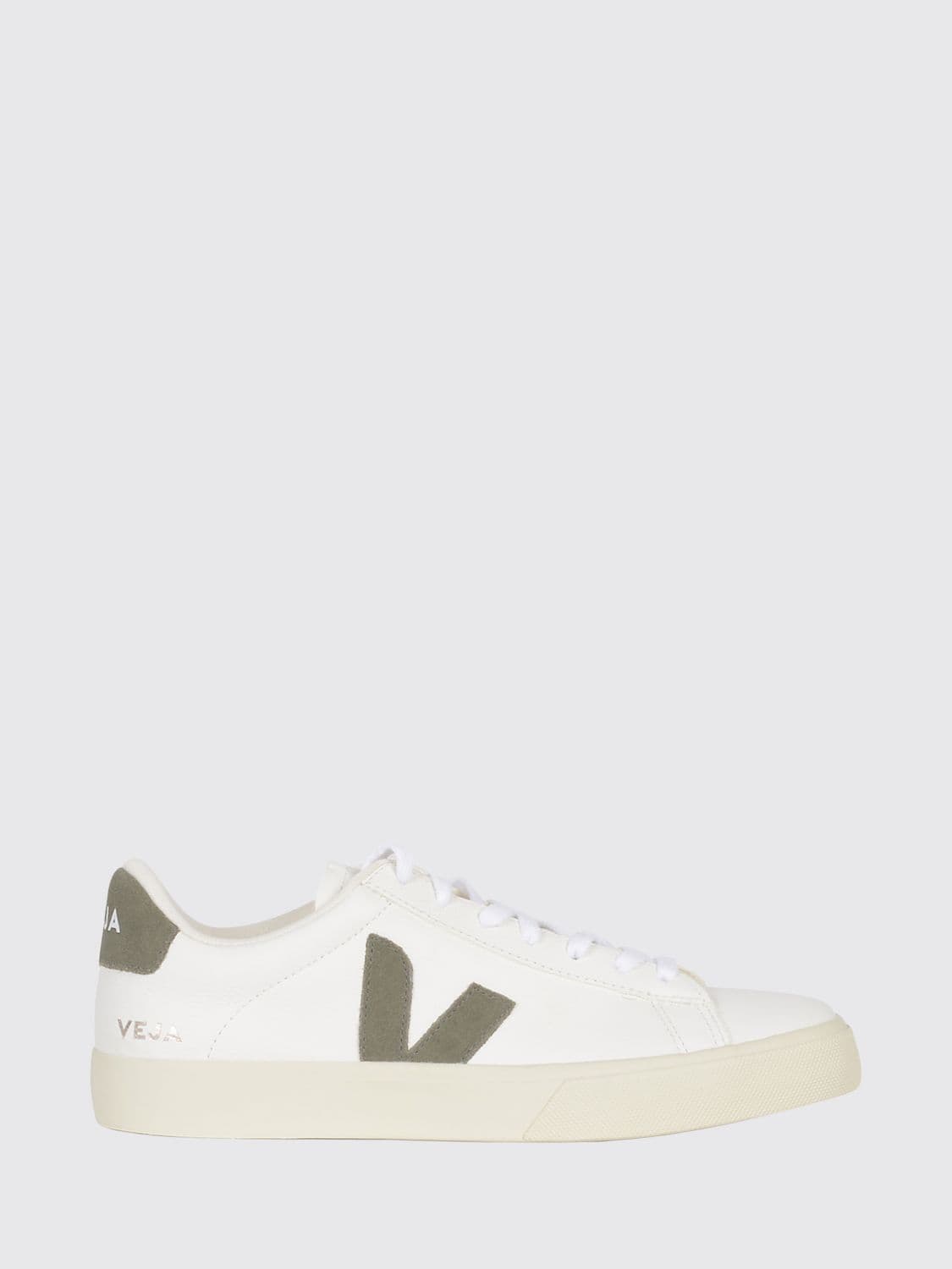 Veja Campo Low Top Sneakers in O. T. Leather with Contrast Logo