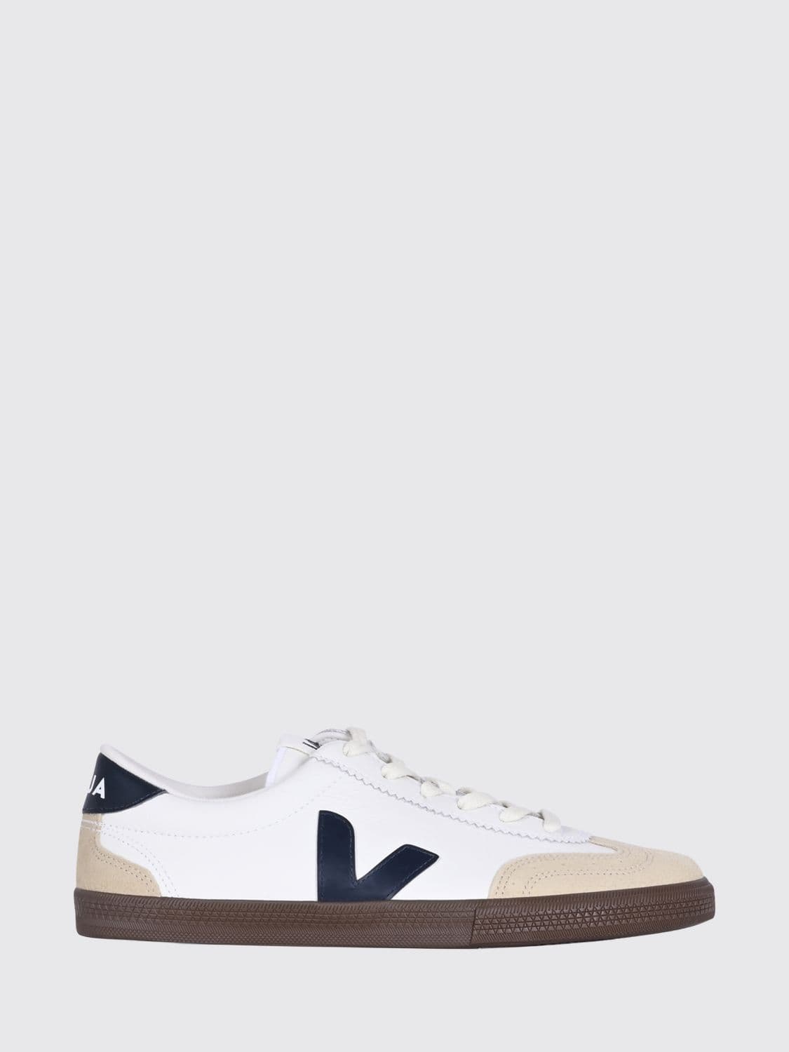 Veja Volley Low Top Sneakers in O. T. Leather with Contrast Logo
