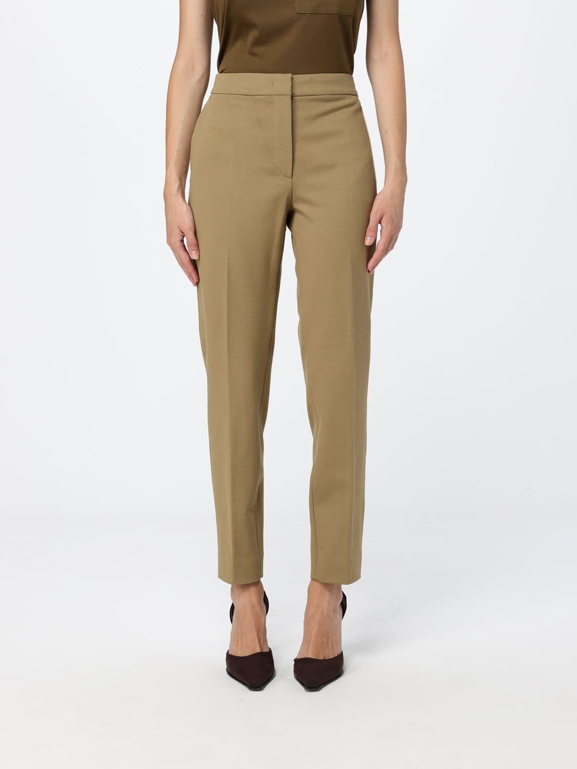 Max Mara Pegno Slim Fit Chino Trousers in Jersey