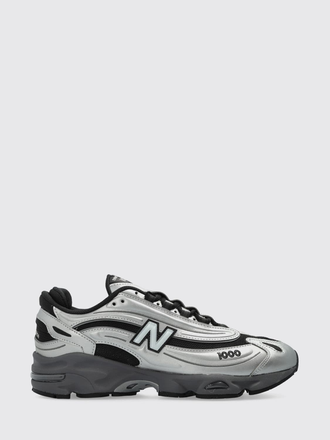 New Balance 1000 Silver Sneakers in Mesh and Laminated Rubber