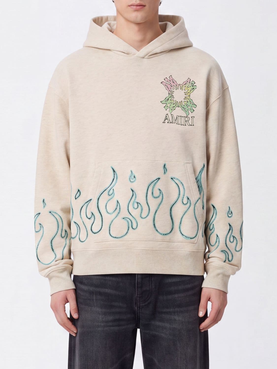 Amiri Relaxed Fit Cotton Hoodie with Graphic Print and Logo