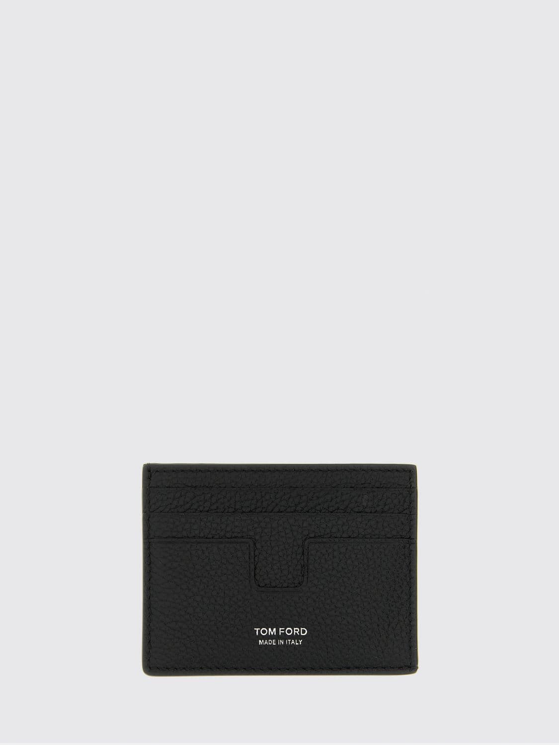 Tom Ford Grained Calf Leather Flat Card Holder with Seven Slots