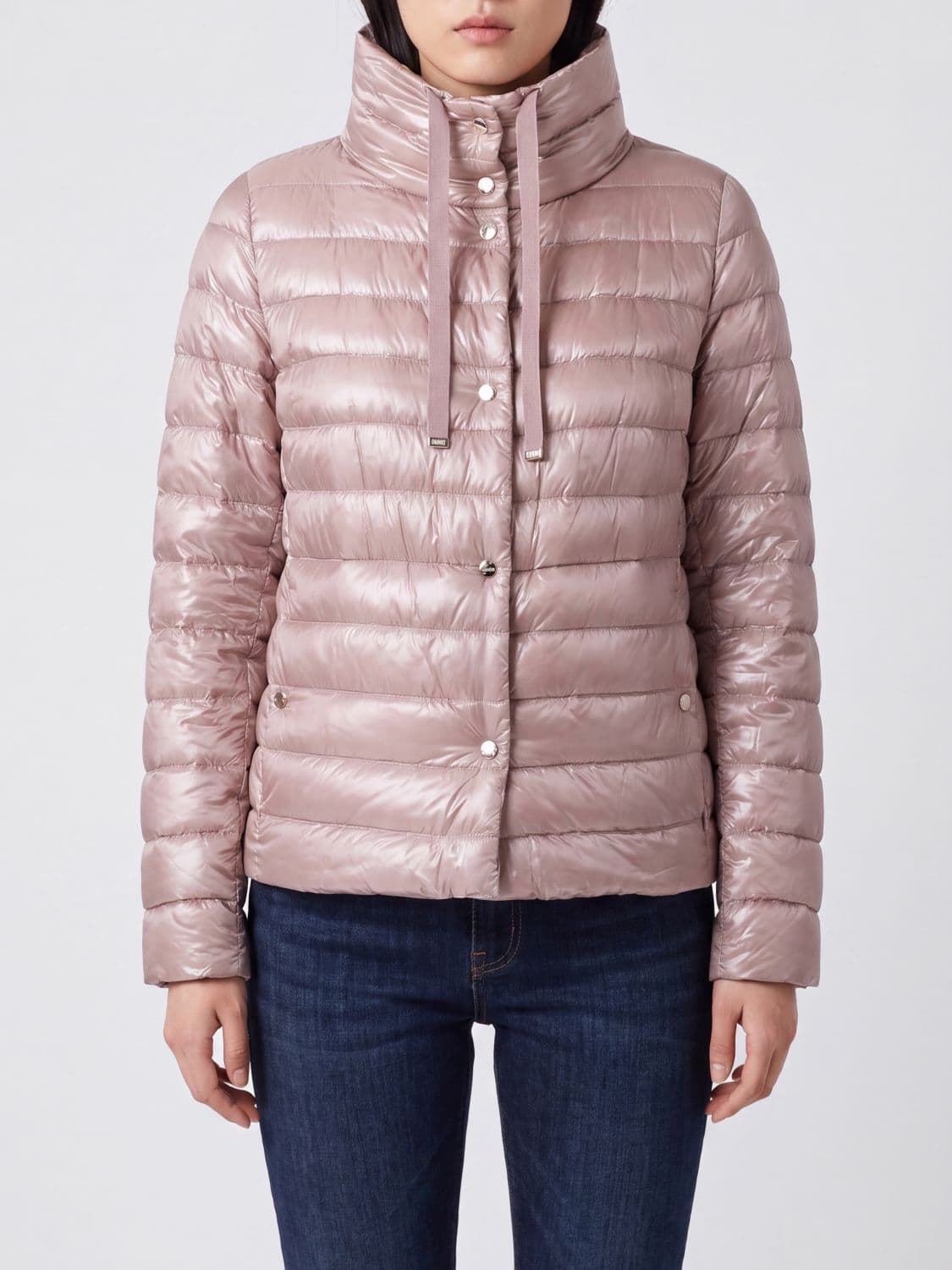 Herno Short Reversible Quilted Ultra-Light Nylon Down Jacket