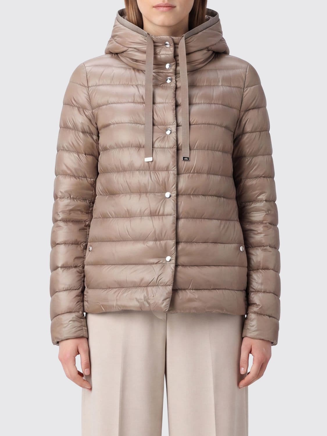 Herno Short Reversible Quilted Ultra-Light Nylon Down Jacket