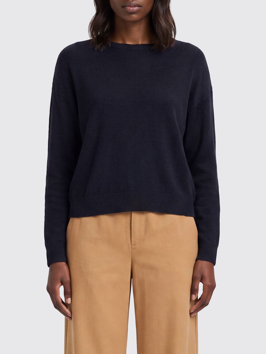 Herno Long-Sleeved Lyocell Crewneck Jumper with Decorative Buttons
