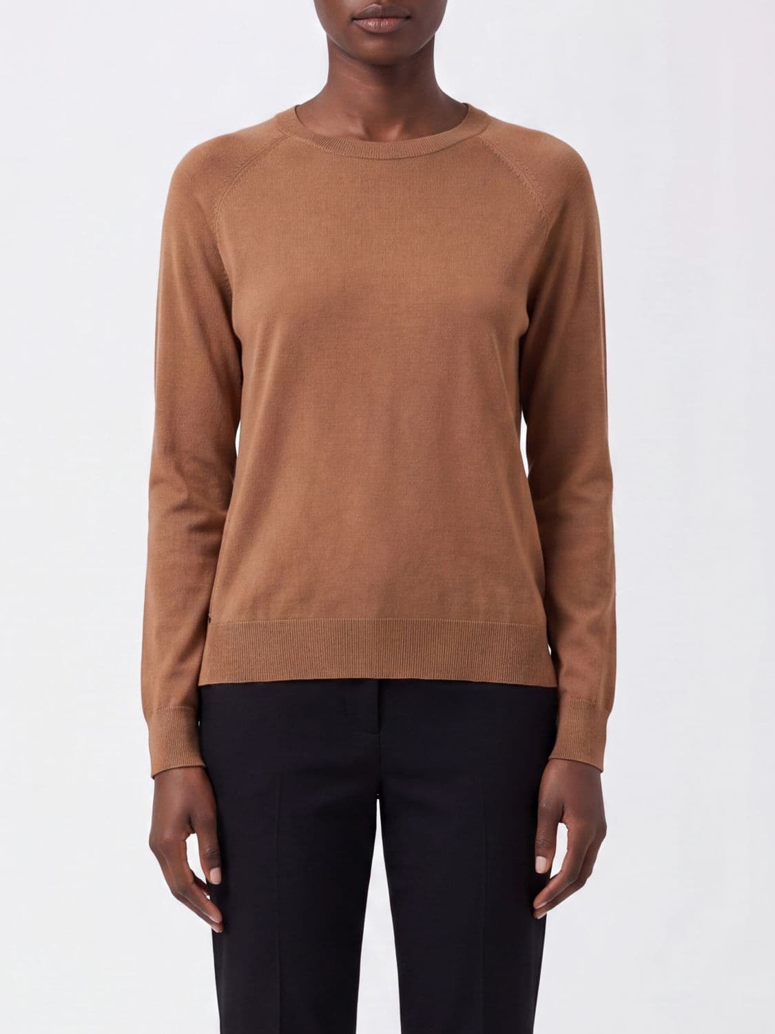Herno Long-Sleeved Lyocell Crewneck Jumper with Decorative Buttons