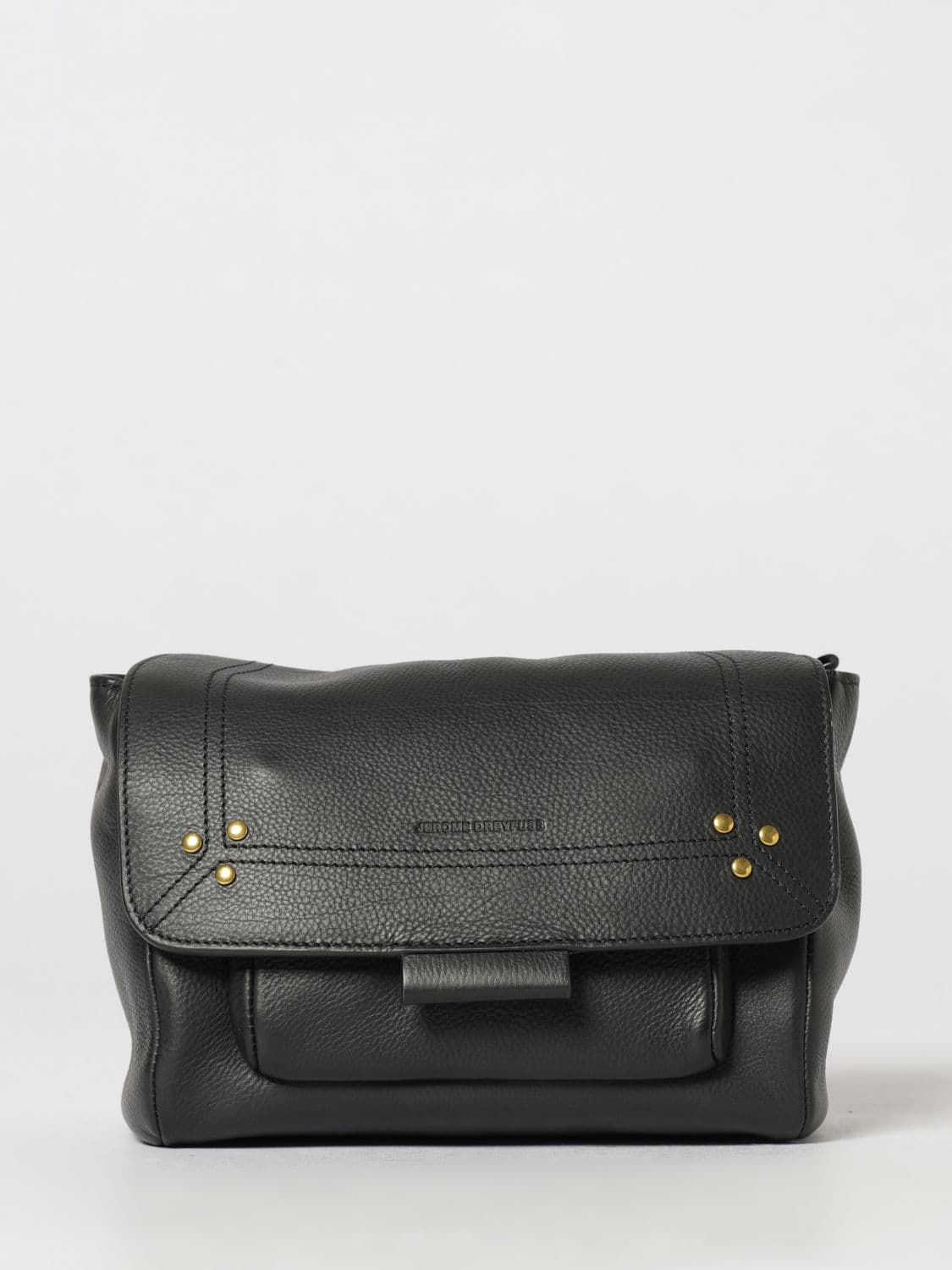 Jerome Dreyfuss Lulu Mini Hammered Leather Shoulder Bag with Chain Strap