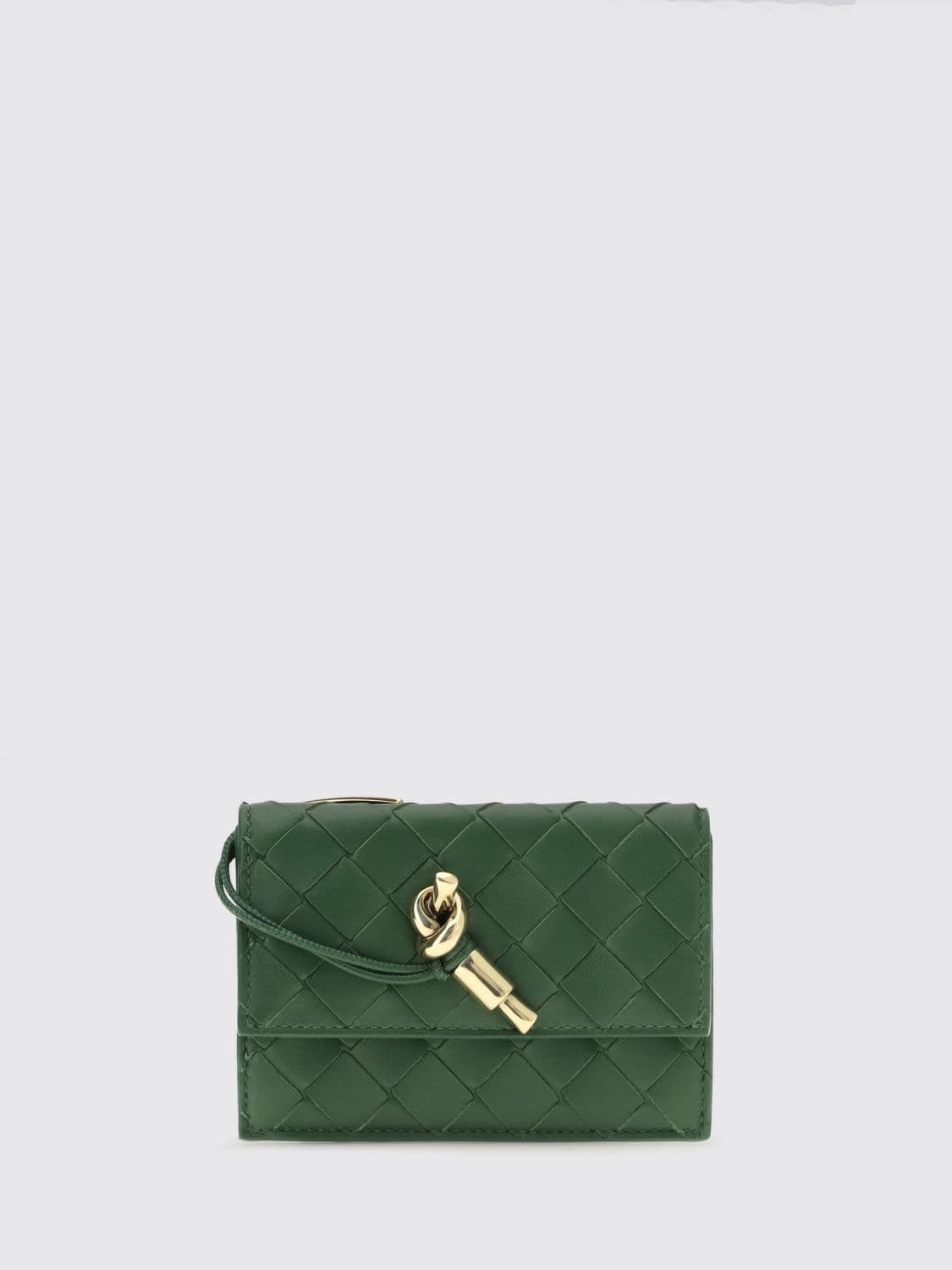 Bottega Veneta Andiamo Intrecciato Lambskin Zipped Card Holder · OS