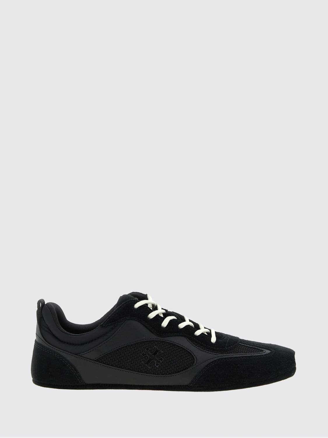 Tory Burch Field Low Top Trainers in Leather and Mesh with Double T Logo