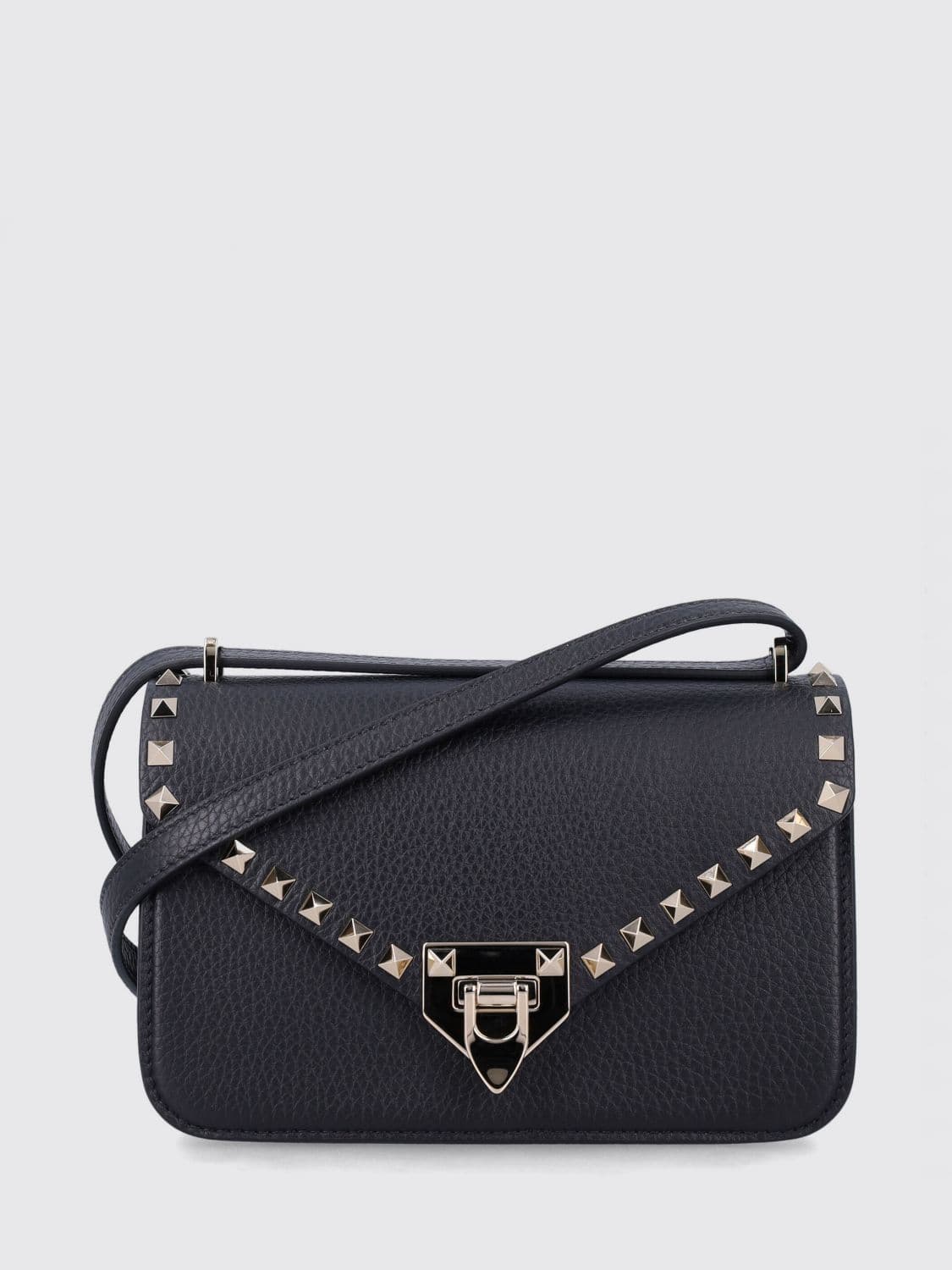 Valentino Garavani Rockstud Grained Calfskin Leather Crossbody Bag