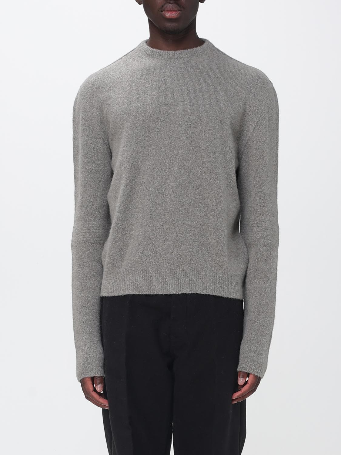 Rick Owens Crewneck Cashmere Blend Jumper with Ribbed Edges