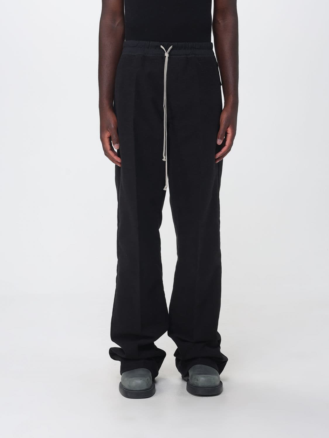 Rick Owens Drawstring Wide-Leg Cotton Trousers