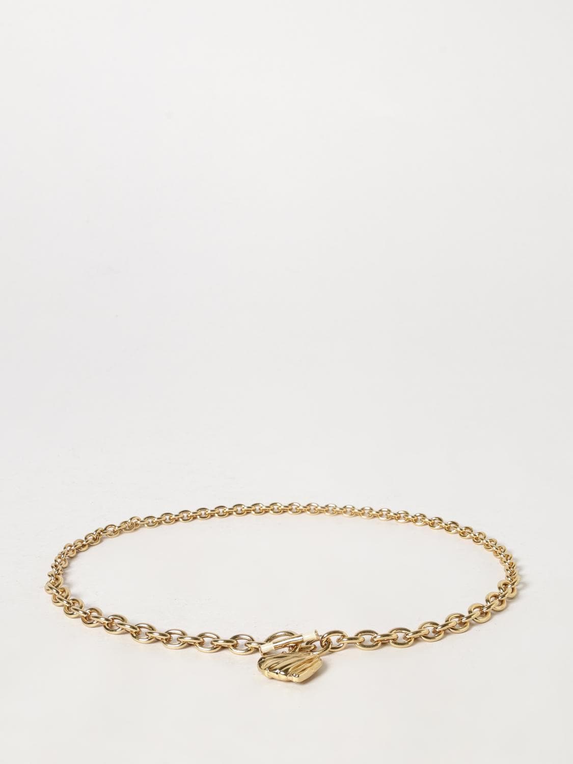 Chloé Gold-Tone Brass Necklace with Heart-Shaped Pendant · OS