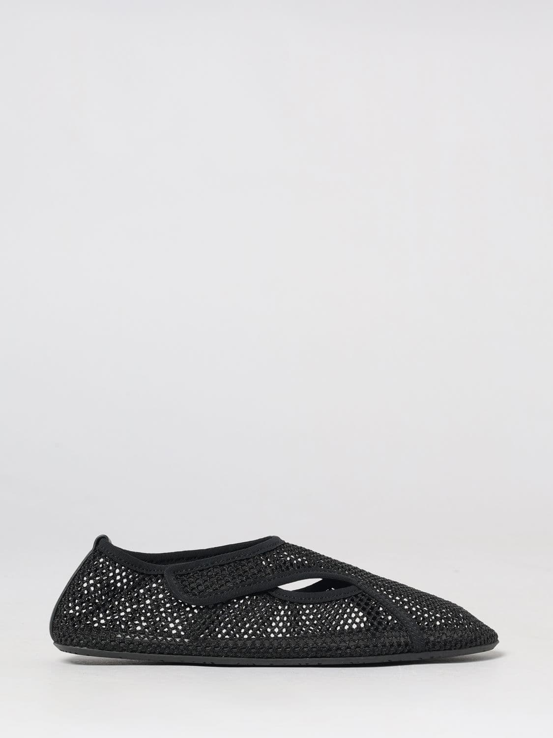 Alaïa Perforated Mesh Nylon Ballet Flats with Strap Closure