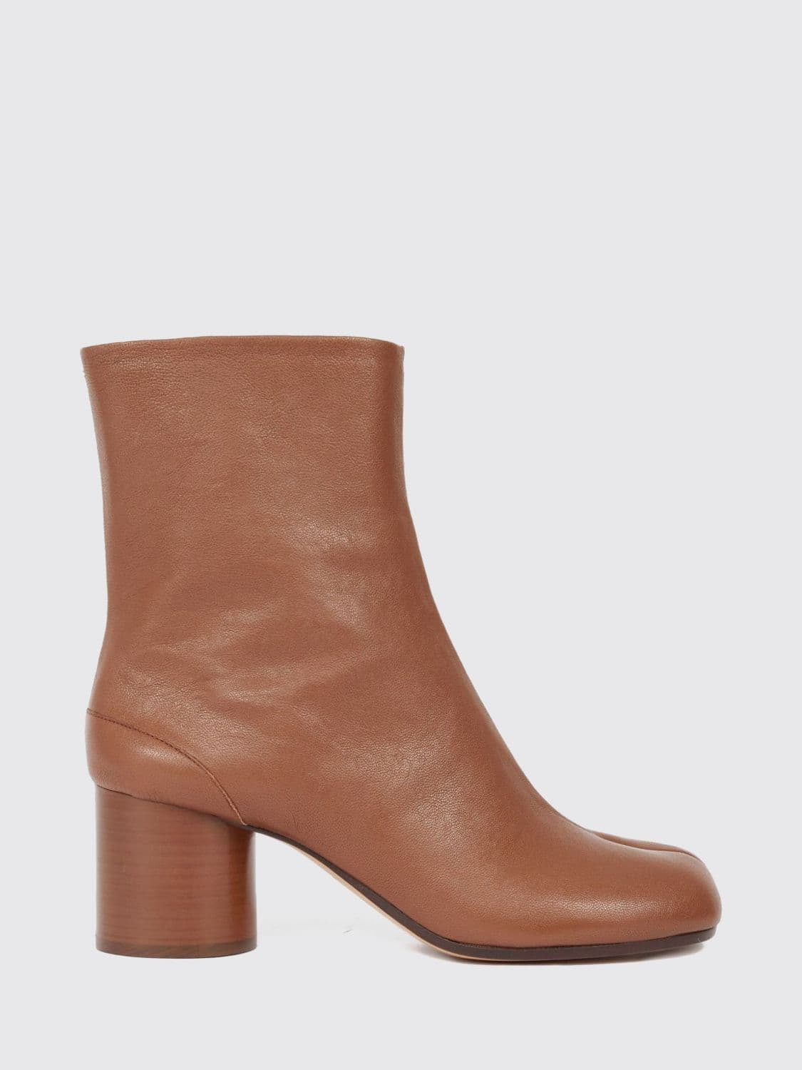 Maison Margiela Tabi Lambskin Ankle Boots with Cylindrical Heel