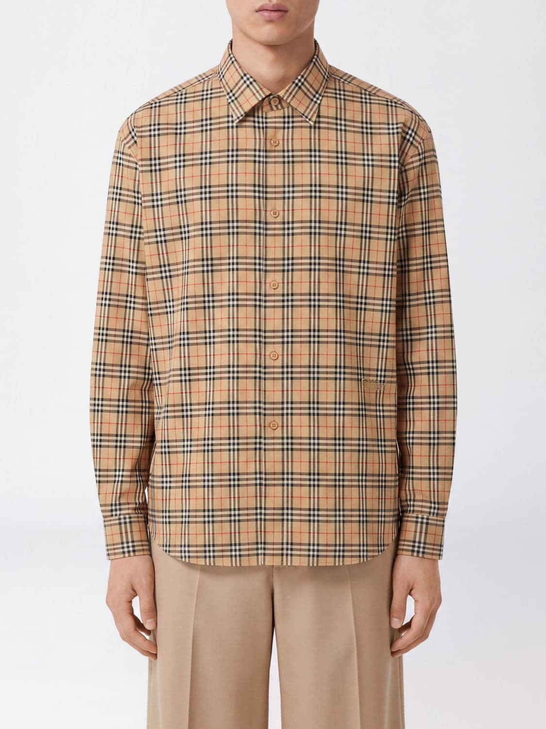 Burberry Long-Sleeved Vintage Check Cotton Shirt