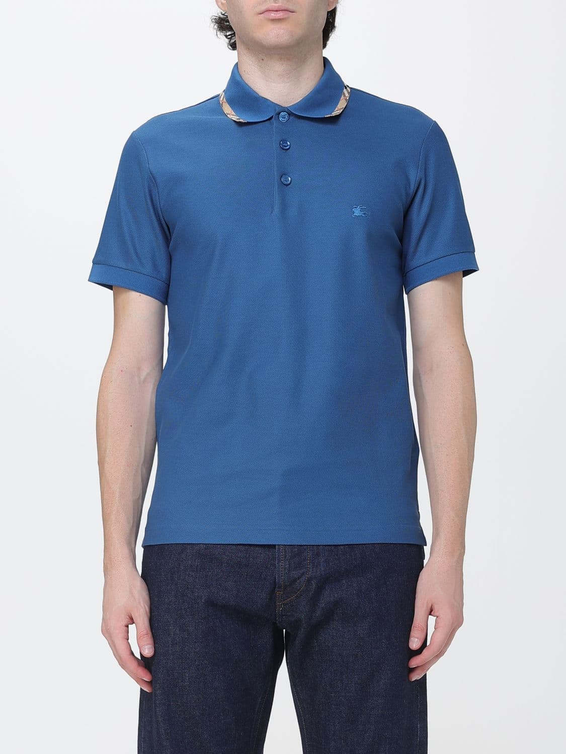Burberry Polo Shirt Men color Navy