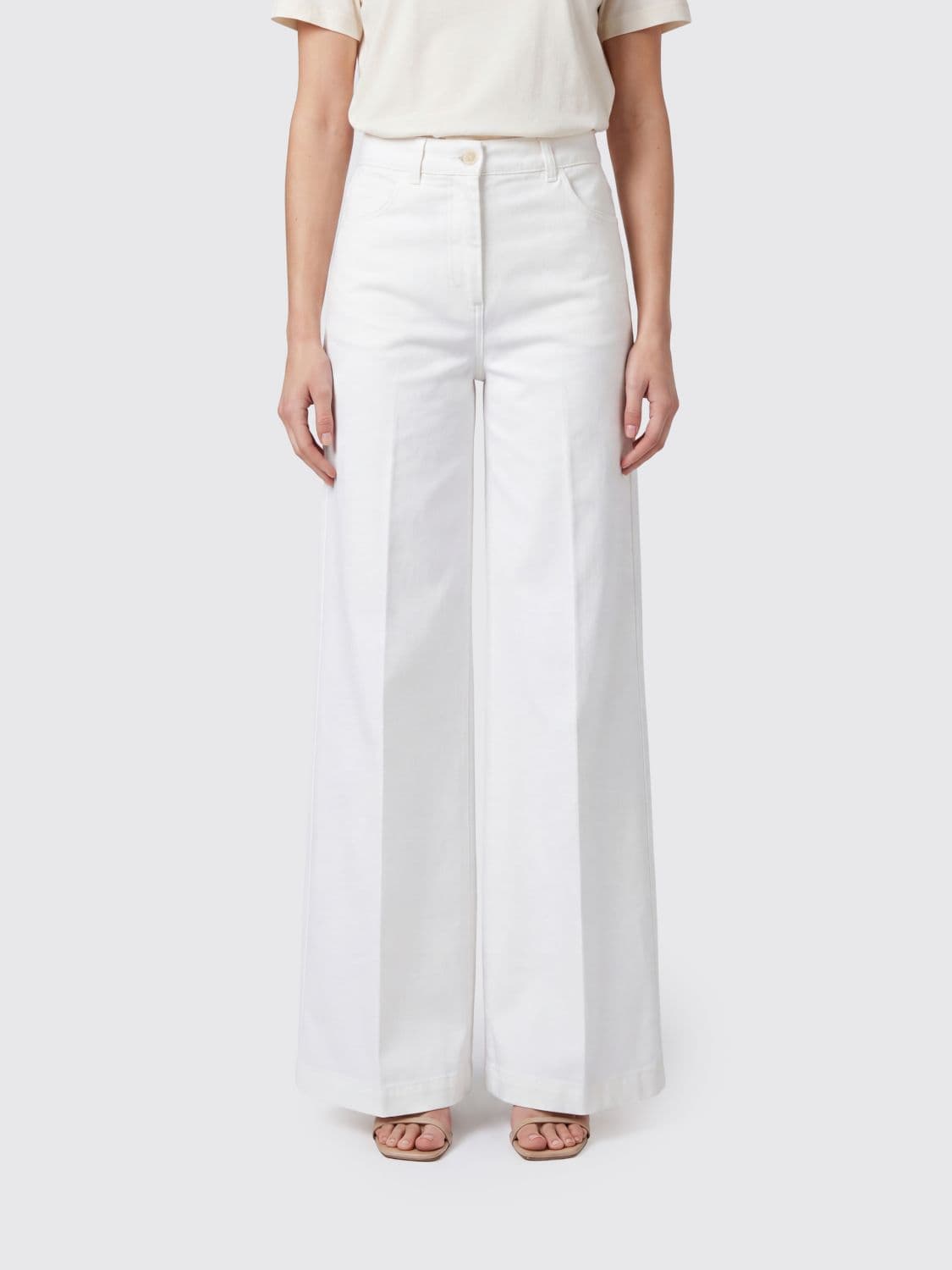 Aspesi High-Waisted Wide-Leg Cotton Corduroy Trousers