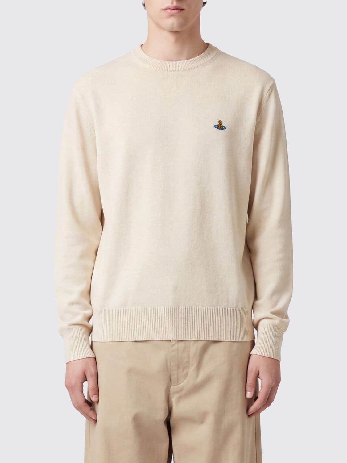 Vivienne Westwood Cotton and Cashmere Short-Sleeved Jumper with Orb Logo