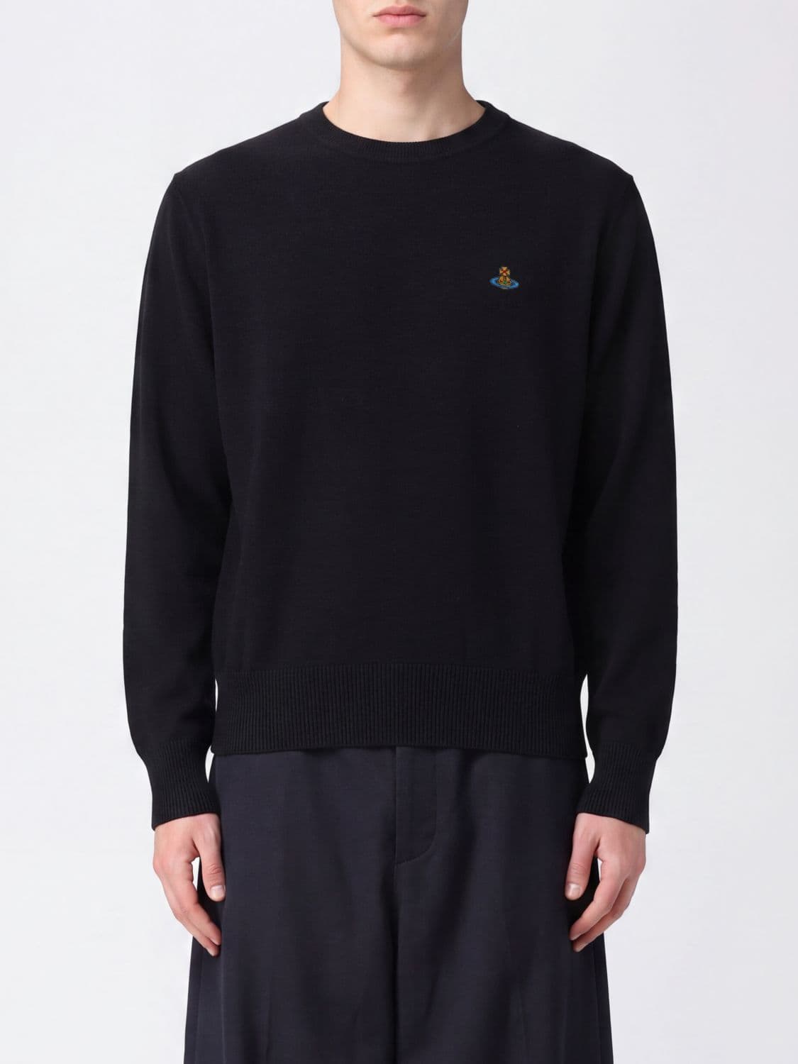 Vivienne Westwood Cotton and Cashmere Short-Sleeved Jumper with Orb Logo