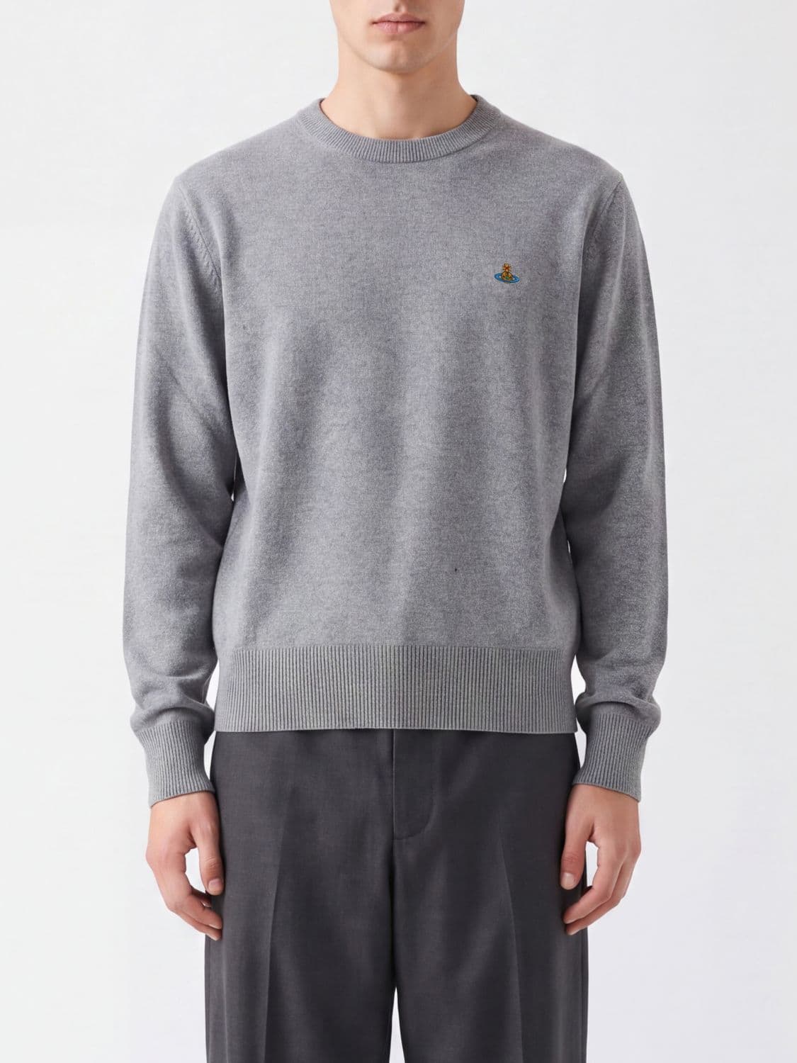 Vivienne Westwood Cotton and Cashmere Short-Sleeved Jumper with Orb Logo