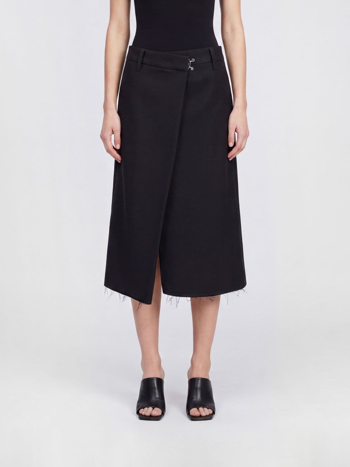 Maison Margiela High-Waisted Cotton Wrap Shorts with Frayed Hem