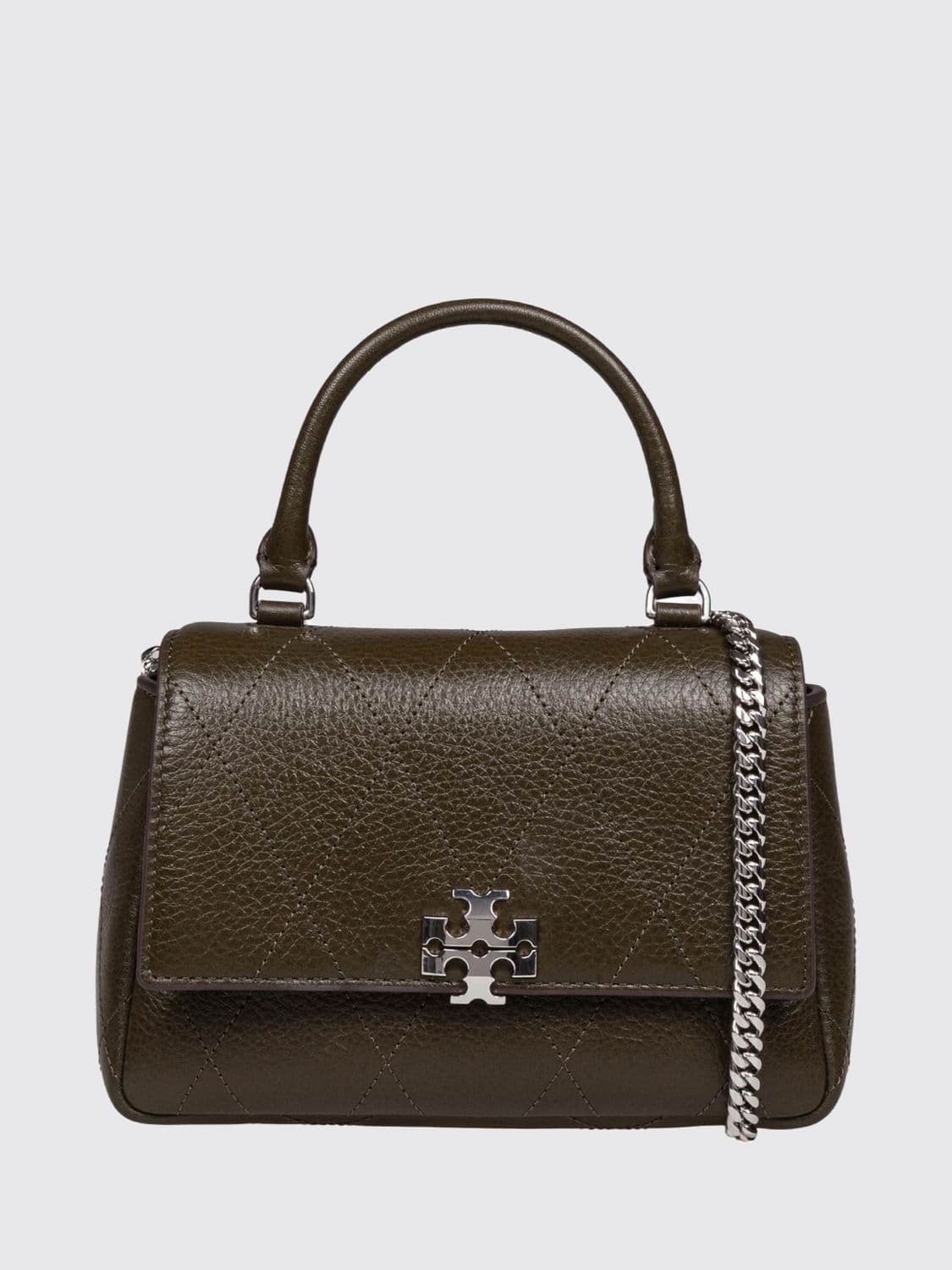 Tory Burch Charlie Mini Bag in Matelassé Leather with a Chain Strap · OS