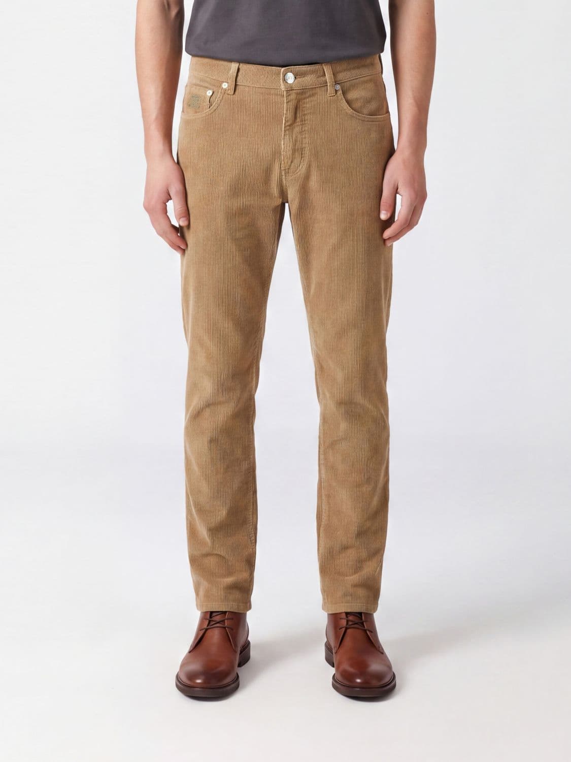 Brunello Cucinelli Slim Fit Corduroy Cotton Trousers