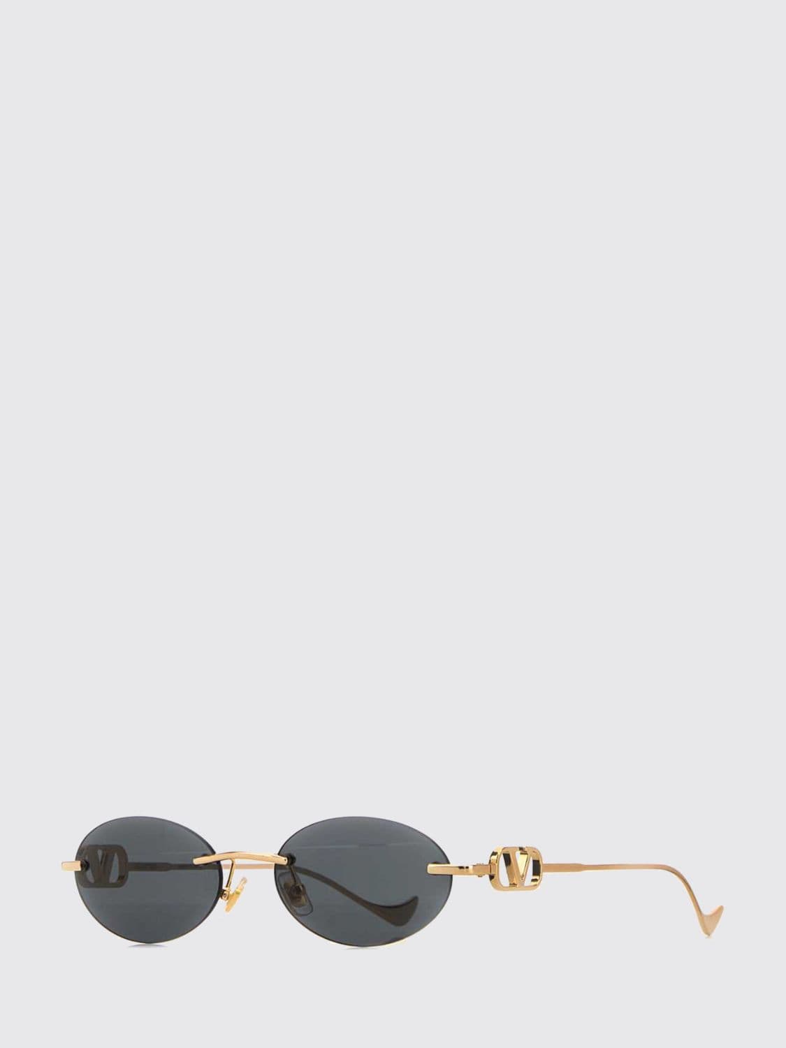 Valentino Garavani Oval Metal Sunglasses with VLogo Signature · OS