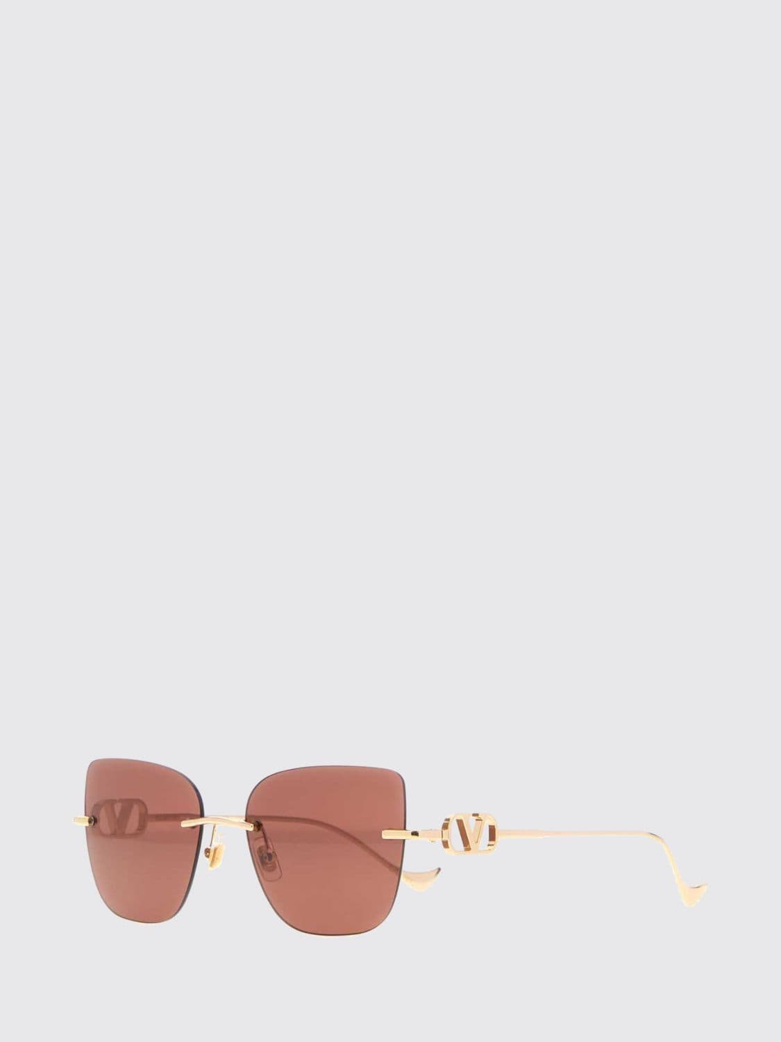 Valentino Garavani Cat-Eye Metal Sunglasses with VLogo Signature