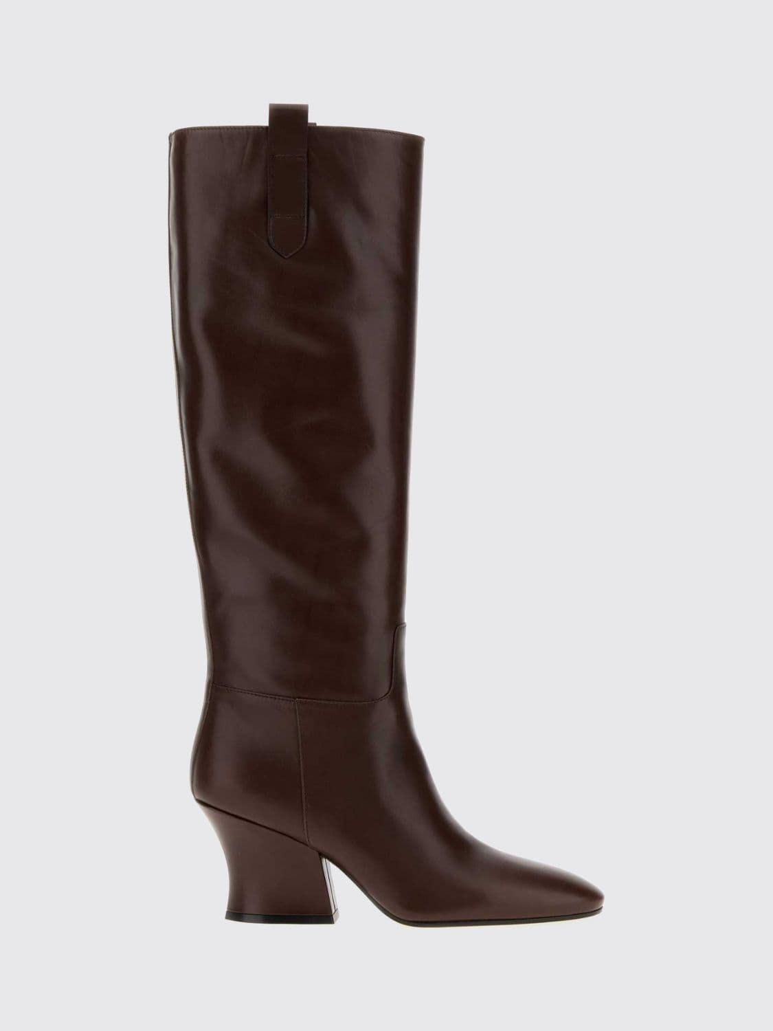Jil Sander Lune Knee-High Boots in Smooth Calfskin with Almond Toe