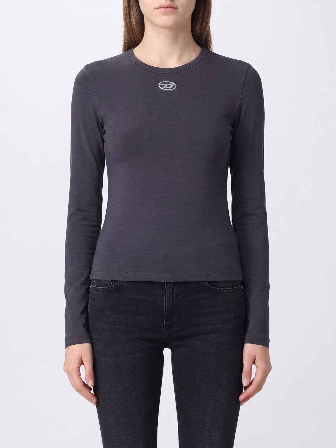 Diesel T-Uncutieslong-Od Long-Sleeved T-shirt in Cotton with a Slim Fit