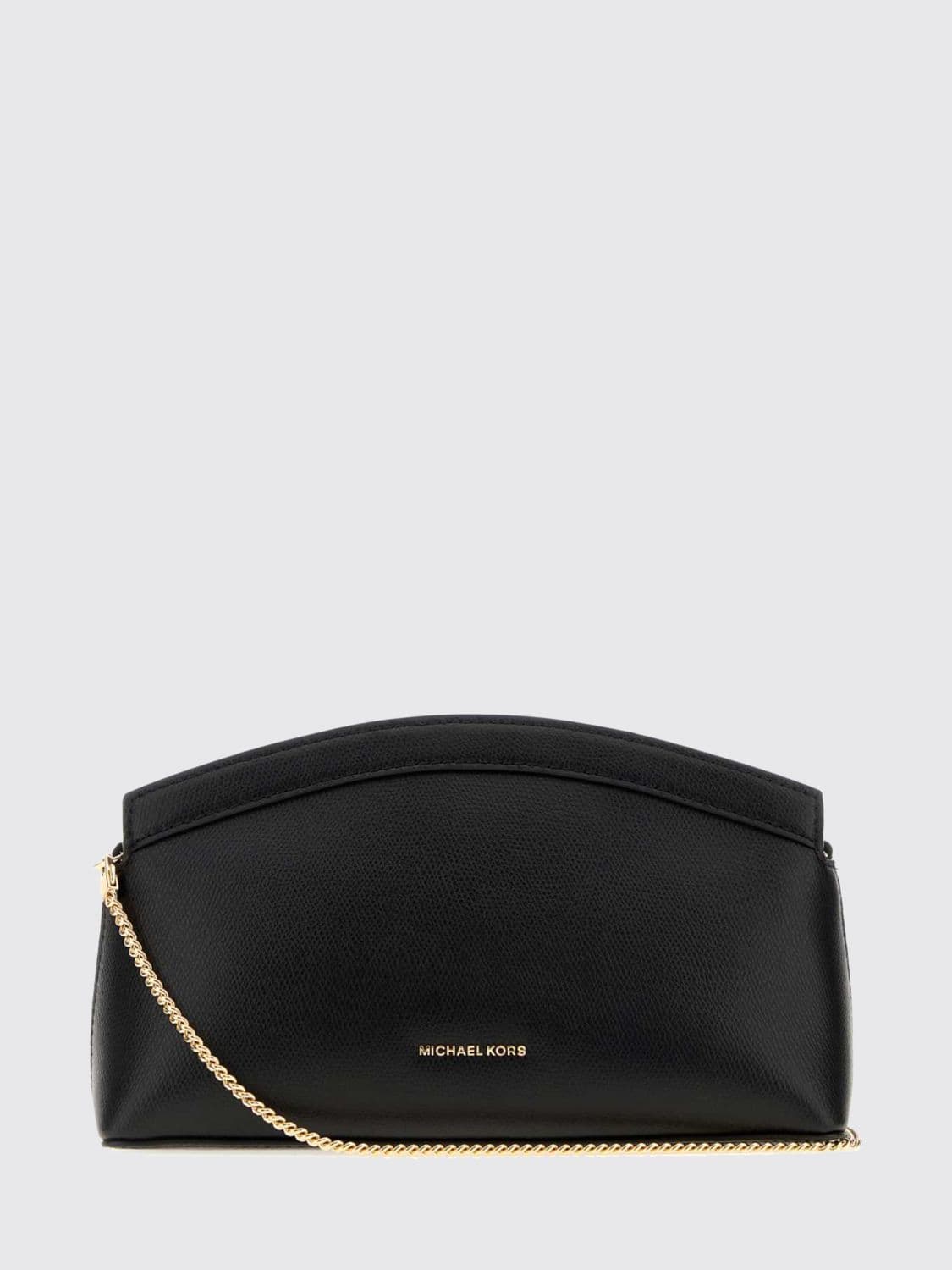 Michael Kors Athena Grained Leather Crossbody Bag with Metal Chain Strap