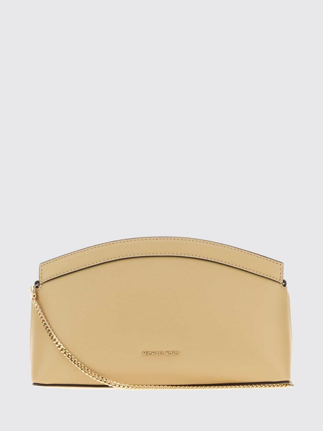 Michael Kors Athena Grained Leather Crossbody Bag with Metal Chain Strap
