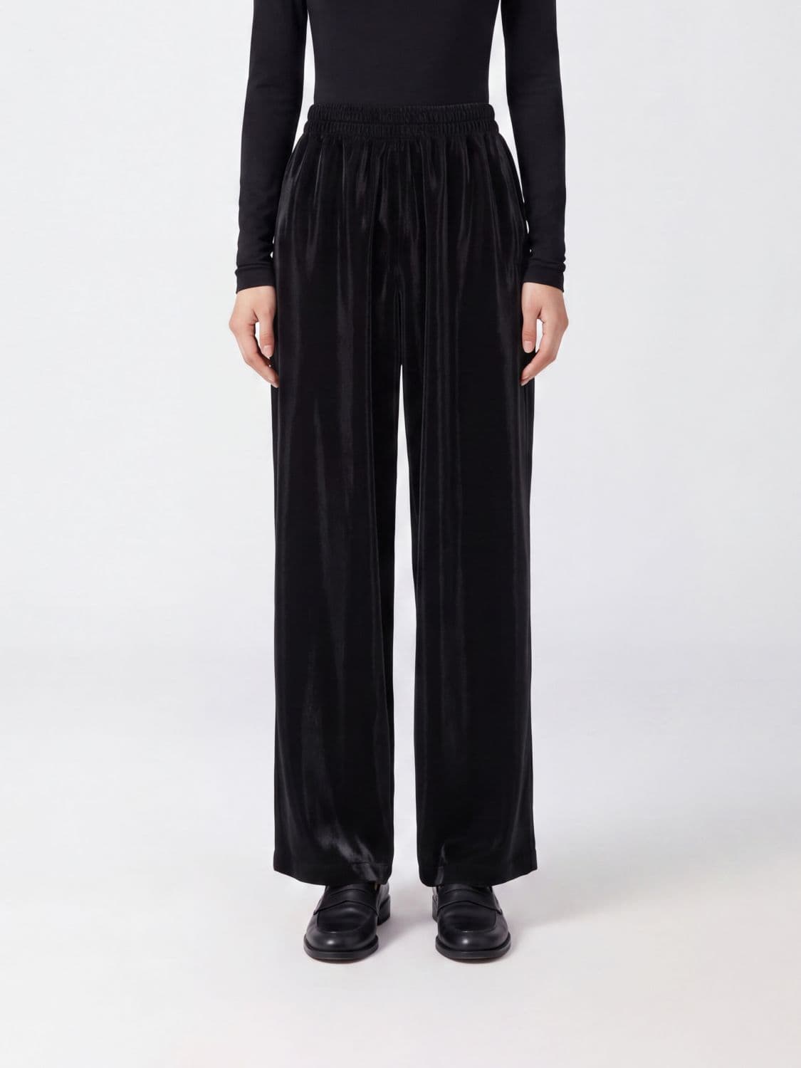 Diesel P-Rosy High-Waisted Wide Leg Palazzo Pants in Polyester