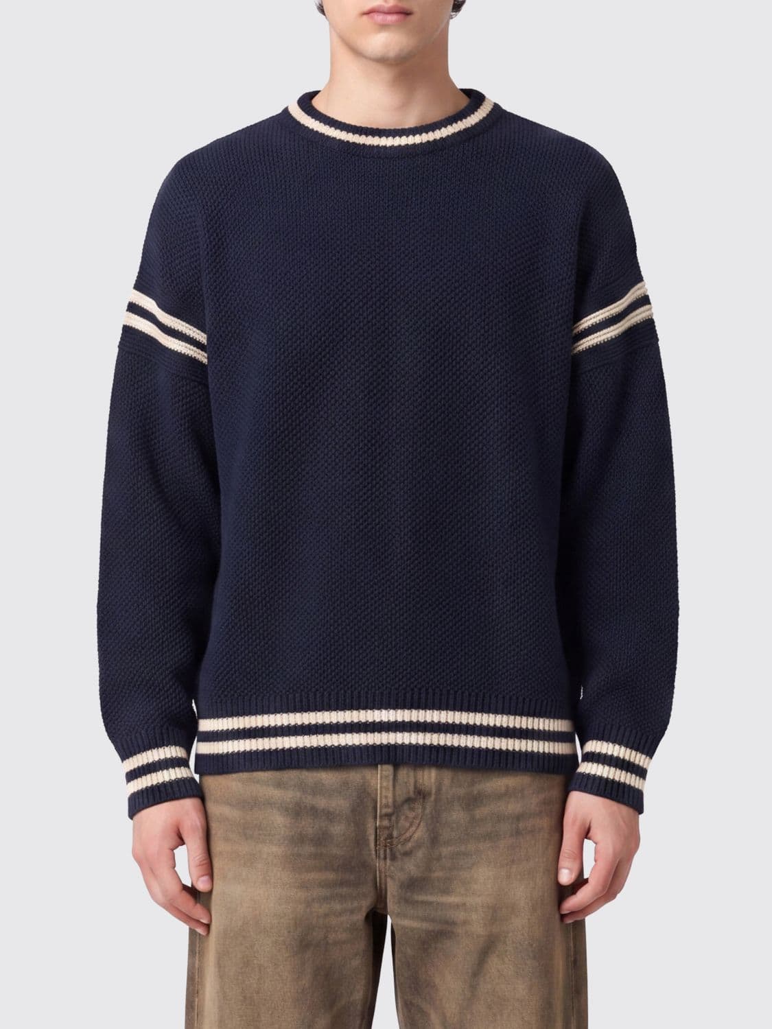 Golden Goose Relaxed Fit Cotton Crewneck Sweatshirt with Contrast Back Logo