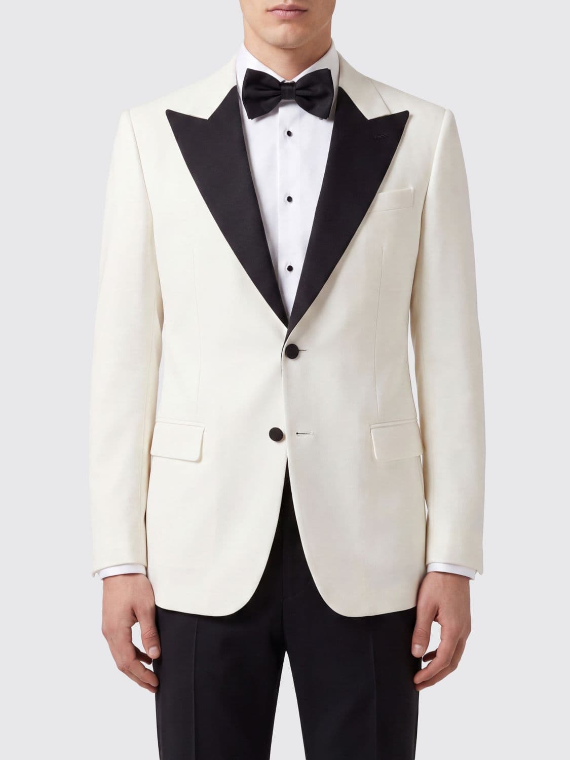 Valentino Garavani Cotton and Silk Blazer with Two-Colour Abstract Pattern