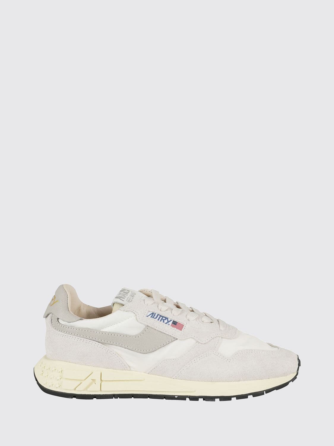 Autry Reelwind Nylon and Suede Bovine Leather Sneakers with Jagged Sole