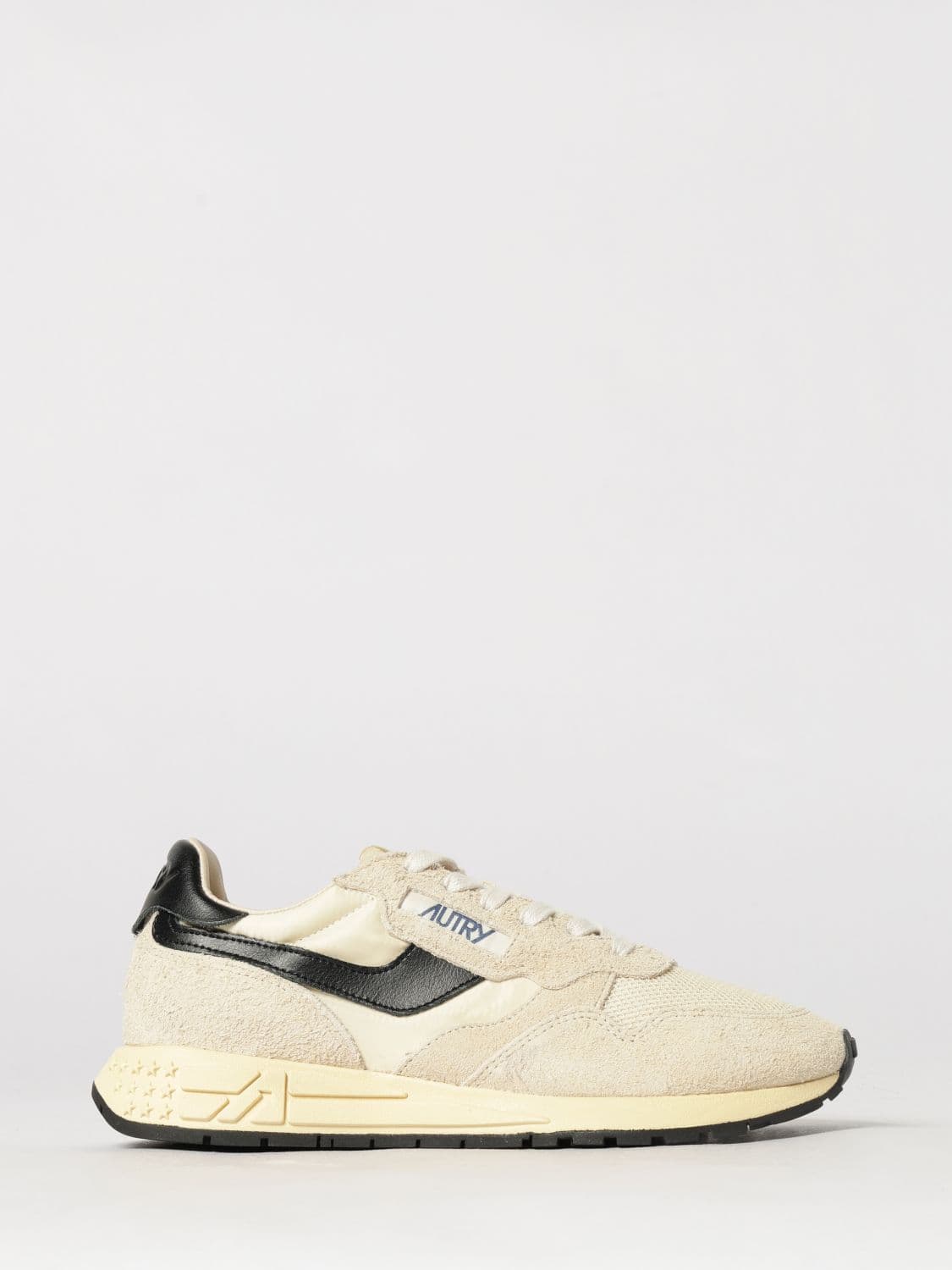 Autry Reelwind Nylon and Suede Bovine Leather Sneakers with Jagged Sole