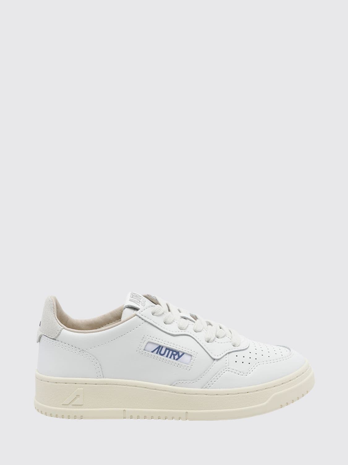 Autry Medalist Low Sneakers in Calf Leather with Perforated Toe