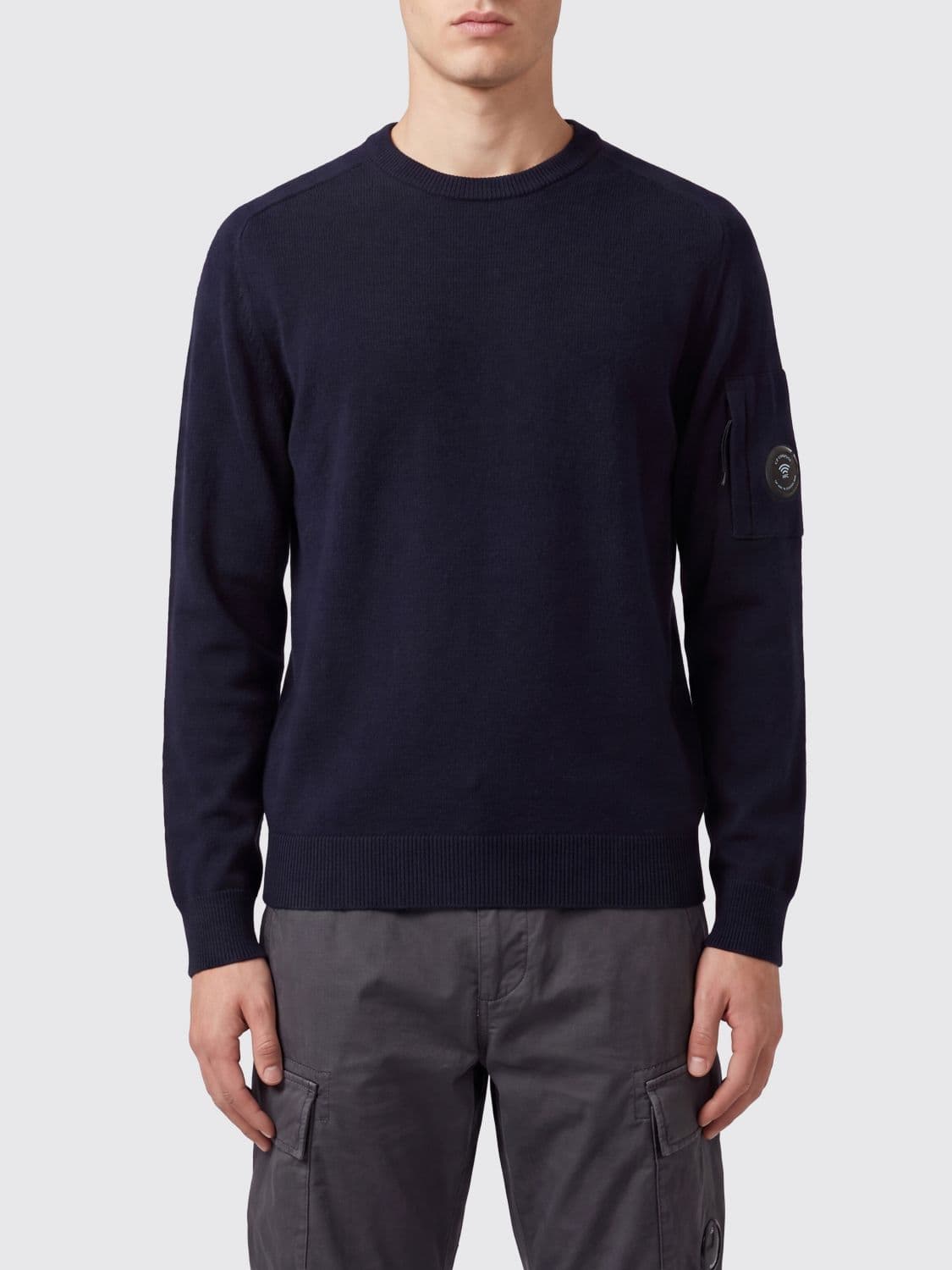 C.p. Company C. P. COMPANY Wool-Blend Crewneck Jumper with Ribbed Trims