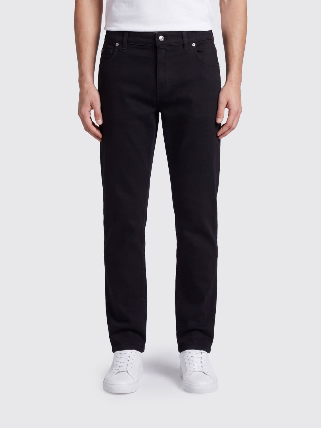 Dolce & Gabbana Mid-Rise Skinny Slim Fit Stretch-Denim Jeans with Logo Plaque