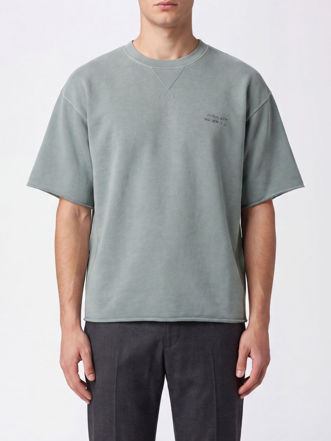Golden Goose Relaxed Fit Short-Sleeved Cotton Sweatshirt with Print